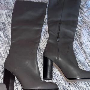 grey, knee highs